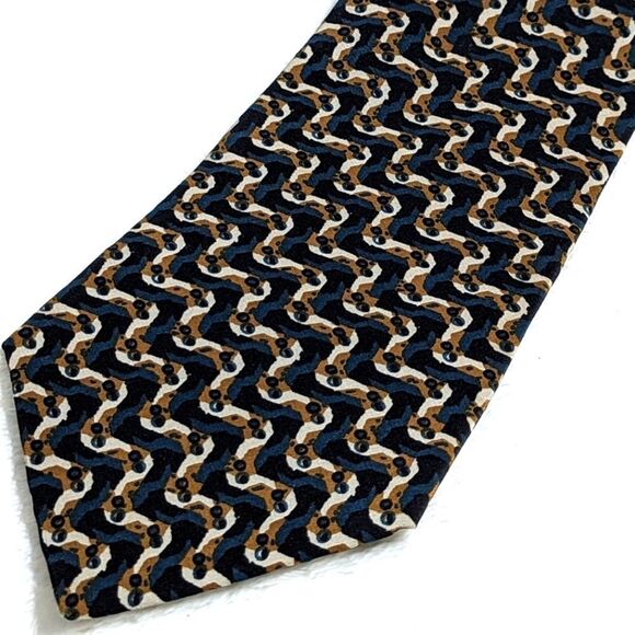 Vintage Men's Silk Tie From "Tie Tree of California"- Abstract Motif - Picture 8 of 10